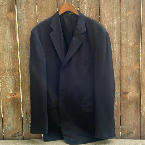 J Ferrar Black Men’s Blazer Sport Coat Business Attire 44L - Picture 9 of 11